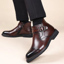 Men’s Buckle Zip Ankle Boots