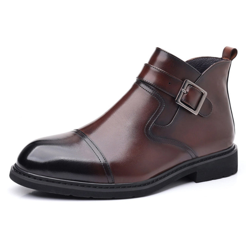 Men’s Buckle Zip Ankle Boots