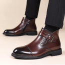 Men’s Buckle Zip Ankle Boots