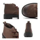 Men’s Leather Look Lug Sole Ankle Boots