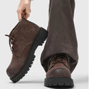 Men’s Leather Look Lug Sole Ankle Boots