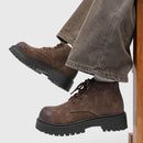 Men’s Leather Look Lug Sole Ankle Boots