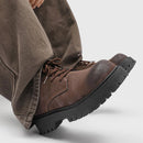 Men’s Leather Look Lug Sole Ankle Boots