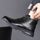 Men’s Warm Lined Leather Ankle Boots