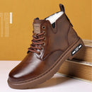 Men’s Warm Lined Leather Ankle Boots