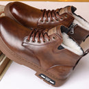 Men’s Warm Lined Leather Ankle Boots