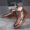 Men’s Warm Lined Leather Ankle Boots
