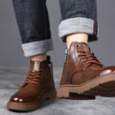 Men’s Warm Lined Leather Ankle Boots